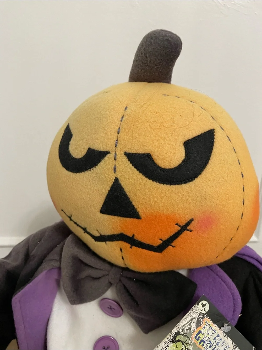 24” Vintage Kmart Pumpkin Vampire Porch Kid Halloween